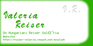 valeria reiser business card